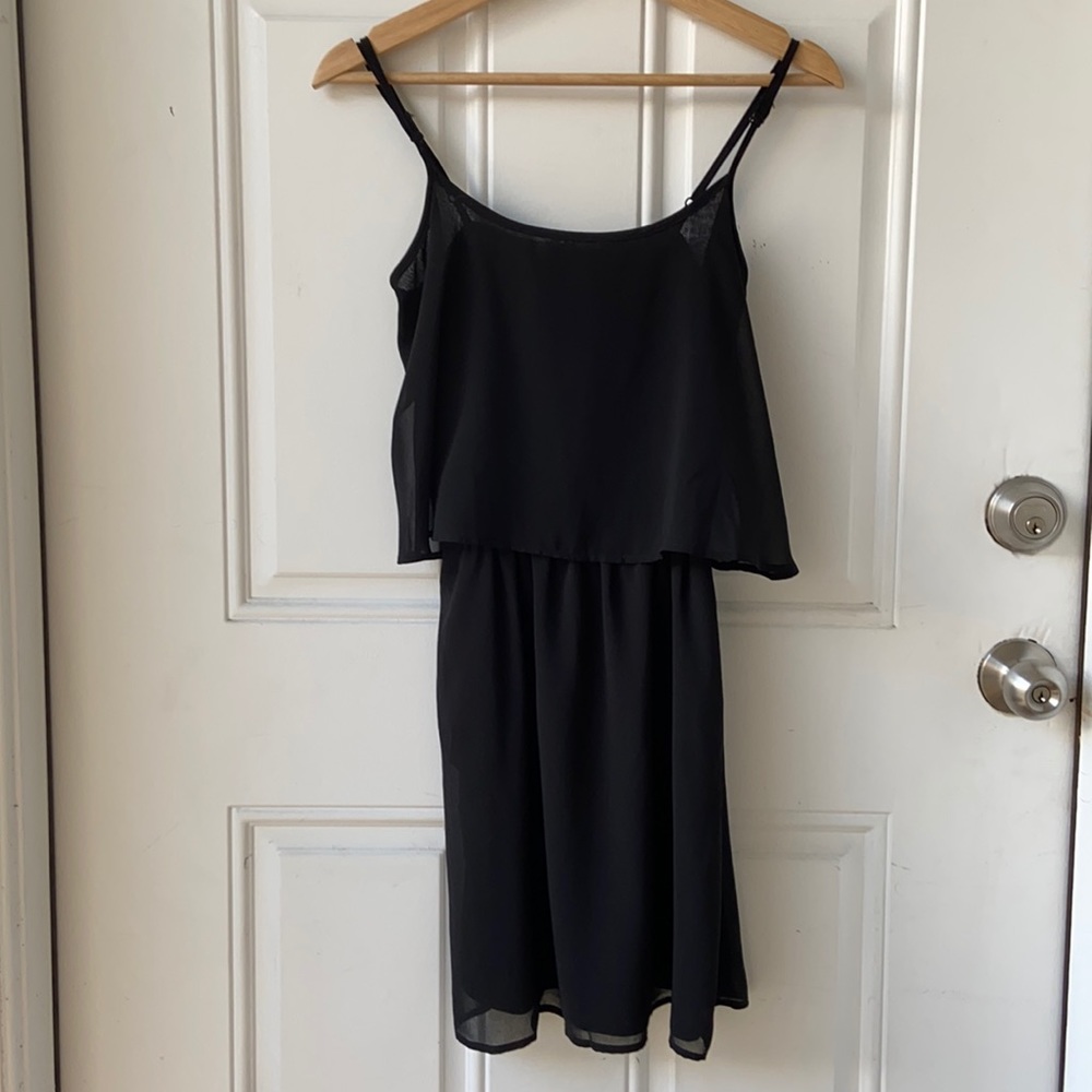 Mango black mini dress